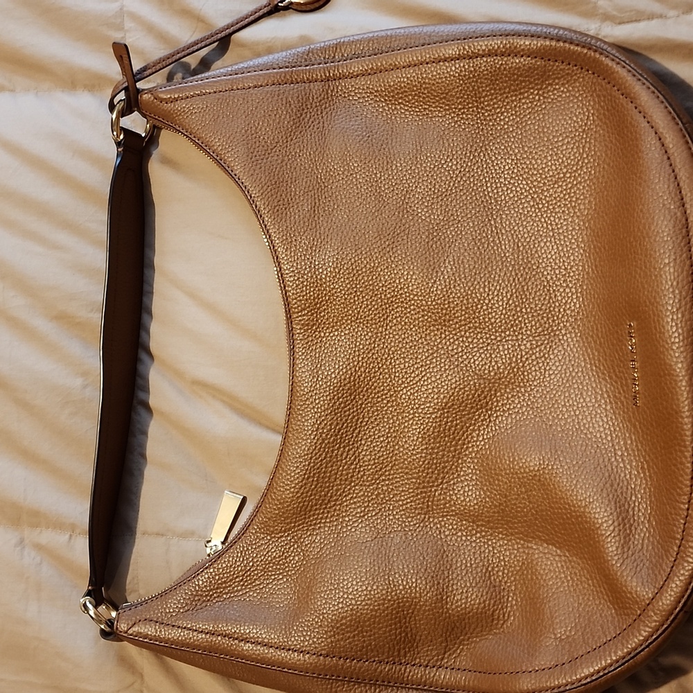 Michael Kors Brown Leather Hobo Bag